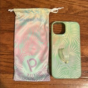 Loopy Case Green and Pink Tropical iPhone Case 14/13